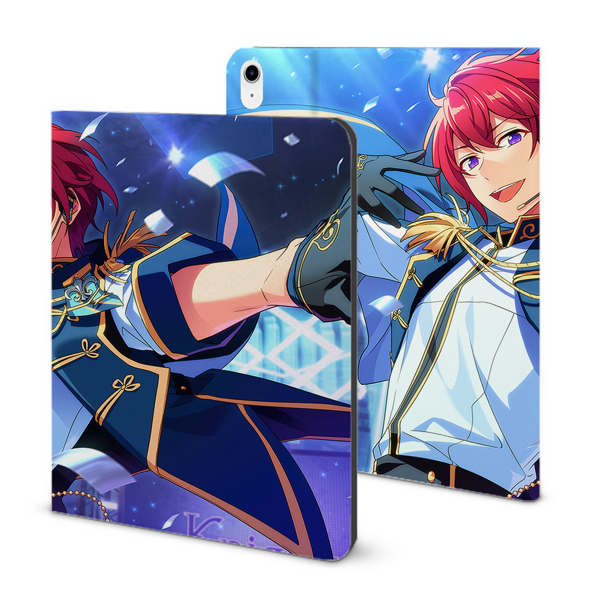 （画像用） あんさんぶるスターズ! Ensemble Stars IPad ケース ブック型 PUレザー TPU 耐衝撃 軽量 薄型 ペン収納なし 全面保護 IPad 各モデル対応